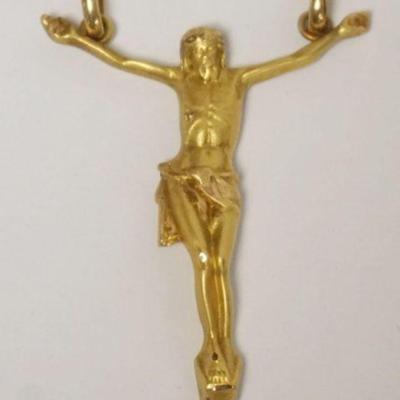 1104	14K RELIGIOUS PENDANT, 13.36 DWT, APPROXIMATELY 2 1/4 IN X 1 1/2 IN
