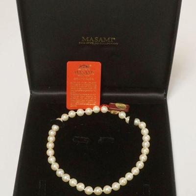 1132	MASAMI 14K CLASP PEARL NECKLACE
