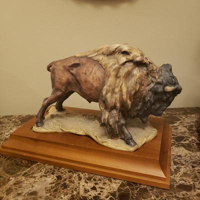 Buffalo sculpture