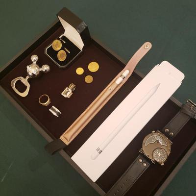 Gold coins, jewelry, iPencils, Disney watch