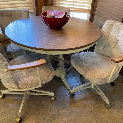 Round table with chairs