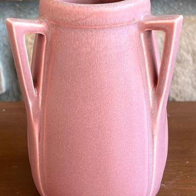 Vintage 1925 Rookwood 2330 Pink Tri-handled 5" Vase