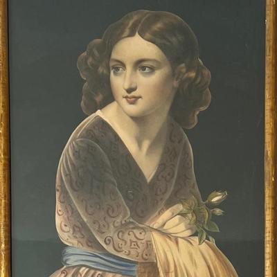 1844 Hermann Winter Halter Glass Front Framed Print 