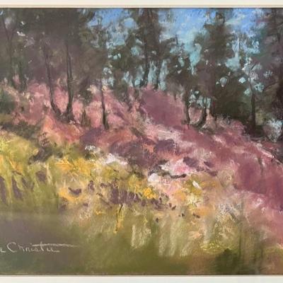 Jane Christie Original Pastel " Steamboat Afternoon" In Glass Front Frame