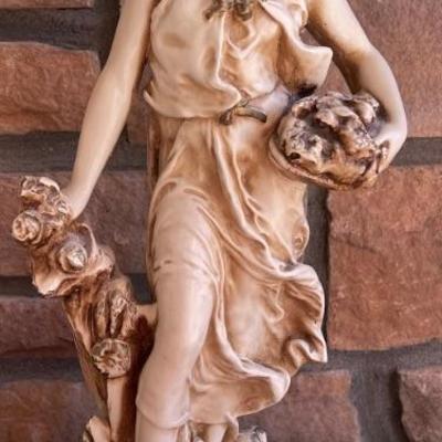 Vintage Alexander Backer Co. 18" Chalkware Sculpture