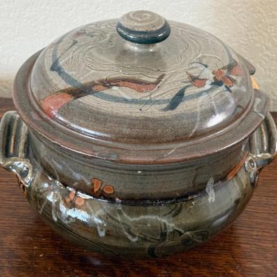 MCM Plum Tree Pottery John Glick Hand Thrown Pottery Lidded Soup Tureen