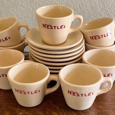 Nestle's Incaware Shenango China (9) Cups And Saucers