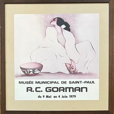 Vintage 1979 R. C. Gorman Poster Print In Frame