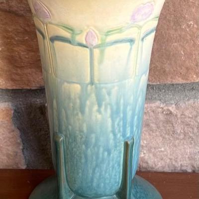 Vintage Roseville Pottery Futura Purple Crocus 9" Vase
