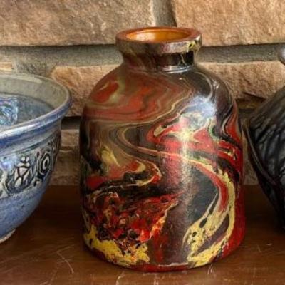(3) Vintage Pottery - Vase, Pot, And Bowl - (2) Are Signed