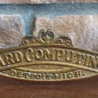 Antique 15.5" The Standard Computing Scale Co. Brass Scale Topper Detroit Michigan