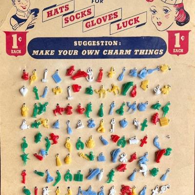 1940's 120 Count 1 Cent Charms Store Paper Display