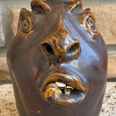 Robert Brown Pottery Face Jug