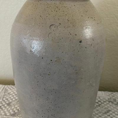 Antique Salt Glazed Stoneware 2 Gallon Storage Jar