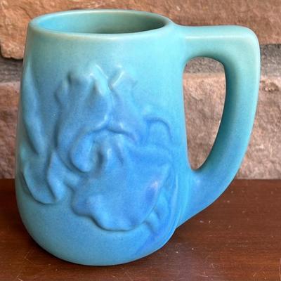 Vintage Van Briggle Pottery Blue Iris Limited Mug VB100 Centennial 
