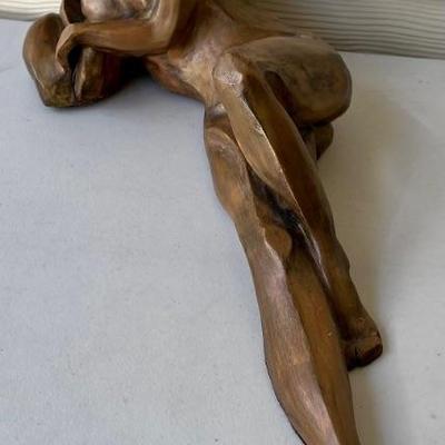 Ann Simpson 26" Cast Plaster Bronze Tone Sculpture