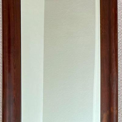 Vintage Columbian Manufacturing Co. Solid Wood Frame Mirror Detroit, Michigan  