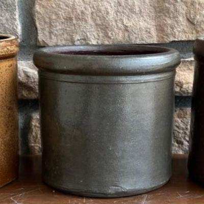(3) Small Vintage Unmarked Stoneware Crocks