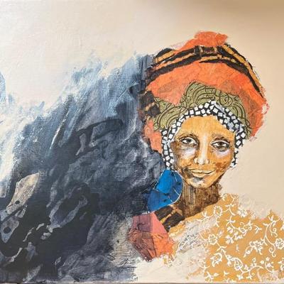 JoAnn Brown 2007 " Mother Africa II" Original Mixed Media On Canvas