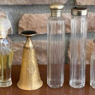 Vintage Perfume Bottle Lot - Nina Ricci, Apollo, Cylinder Bottles, And More