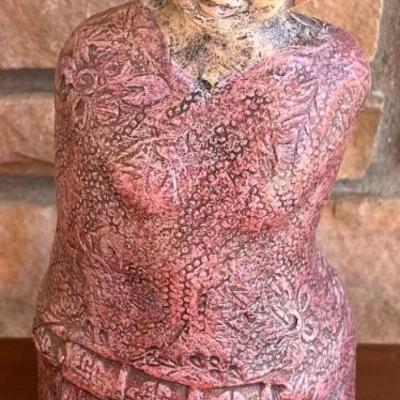 Vintage 13" Hand Made Pottery Sculpture
