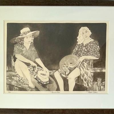 Robert Clibbon Signed Limited Edition Print " Summers' End" 16 Of 50 In Glass Front Frame