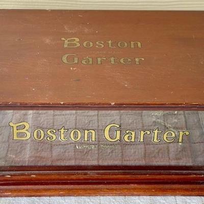 Antique Boston Garter Trademark Counter Top Display Case