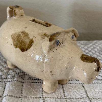 Marie Rogers Folk Art Georgia Pottery Pig Bank