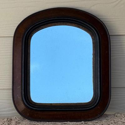 Antique Oval Wood Framed Mirror No. 25