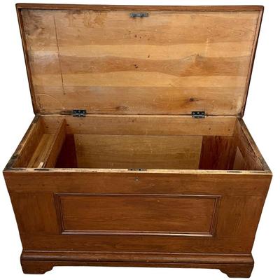 Large Antique Pine Blanket Chest
