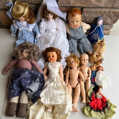 Vintage And Antique Doll Lot - Gloria Vanderbilt Porcelain, Sandy Schepper's, Rubber Face, And More