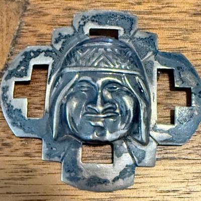 Vintage Sterling Silver Peru Pin Brooch - Total Weight 15.67 Grams 