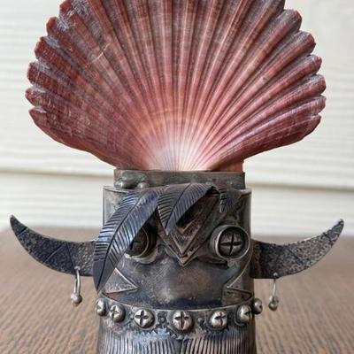 Stunning Buddy Lee Sterling Silver & Shell Figurine Total Weight - 110.96 Grams