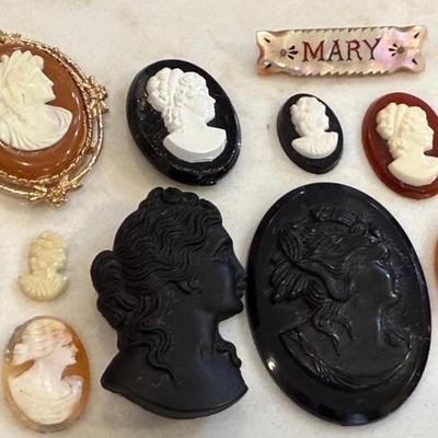 Lot Of Vintage And Antique Assorted Size Cameos For Jewelry Making Or Repair