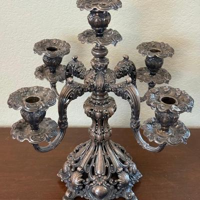 Stunning 800 Silver Antique Reed And Barton Ornate Candelabra Total Weight - 3,360 Grams Total