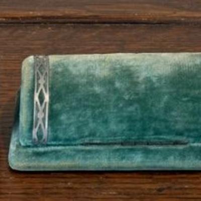 (3) Vintage Material And Crushed Velvet Jewelry Boxes - Bulova Watch Box, E. J. Pratte LA