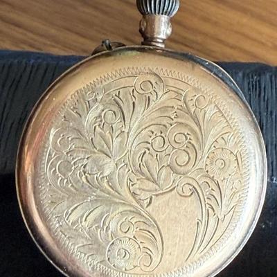 Antique 1863 -  9K Gold Case England Pocket Watch - Total Weight 27 Grams 
