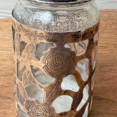 Sterling Silver 925 Plateria Alejo Vintage Nestle Glass Jar With Sterling Lid