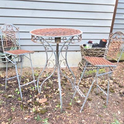 Tall Metal Bistro Set 