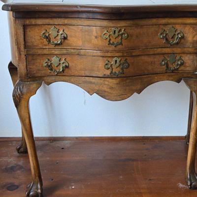 Antique Baroque Lift Top Desk w/Claw on Ball Feet