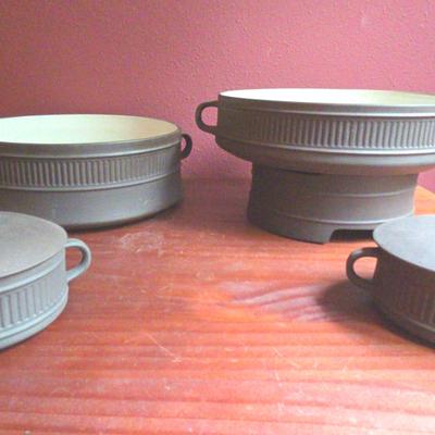 Dansk Flamestone Fluted Brown Pots 
 