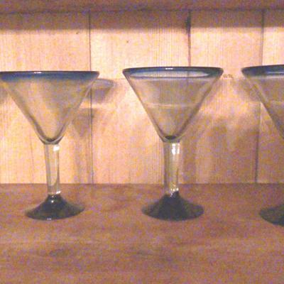 Handblown Martini Glasses