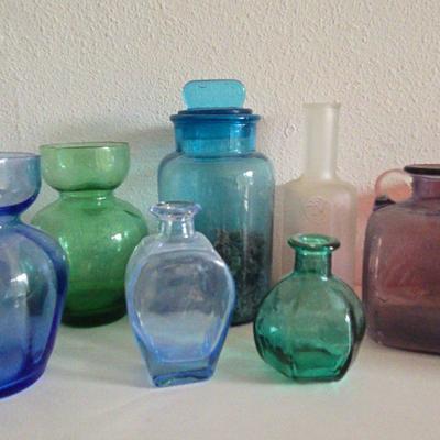 Petite Colored Bottles/Vases 