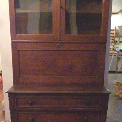 Antique/Vintage 2 Piece Drop Front Secretary