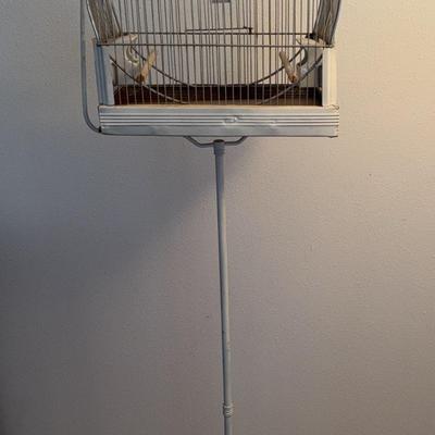 Vintage Birdcage on Hanging Stand