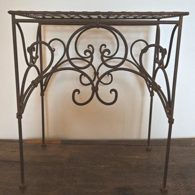 Scrollwork Metal Accent Table