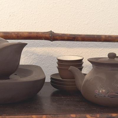 Dragon Themed Clay Tea Service 