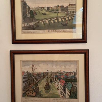 View of the Kettel Gate in Delft & Breslau, View from the East to the Cathedral Island Engravings 