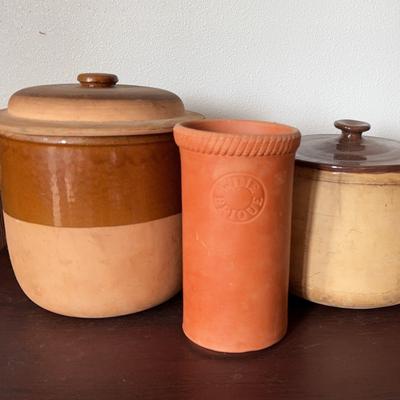 Amnion Guy Stefan Romano California Provencal Clay Lidded Pots 