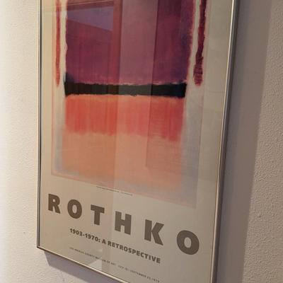 Rothko 1903-1970 Retrospective Framed Poster c.1979